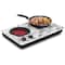 Cusimax Electric Double Hot Plate, Infrared Ceramic Electric Cooktopl, White Marble CMIP-C180-WS - alternate 1